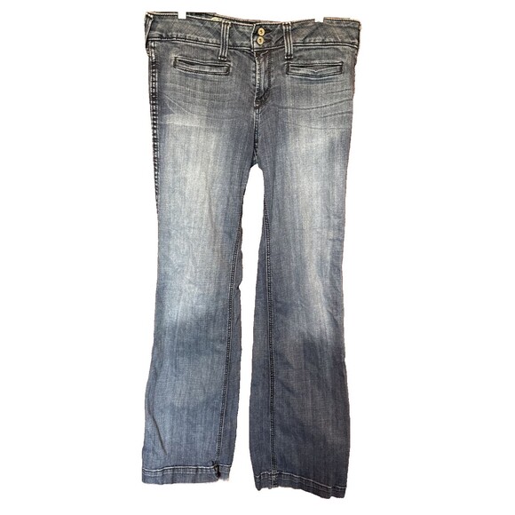 ARIAT Denim Trouser Women 31L Blue Bootcut Mid Rise Dark Wash Western - Picture 1 of 10